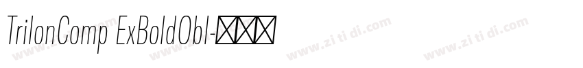 TrilonComp ExBoldObl字体转换 TrilonComp ExBoldObl字体转换